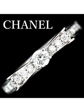 Chanel Diamond Ring White Gold Ribbon 47 Certificate